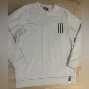 Adidas AG men’s cream and black crewneck pullover sweatshirt